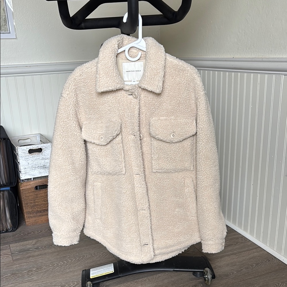 Cozy Plush Sherpa Jacket - Cream